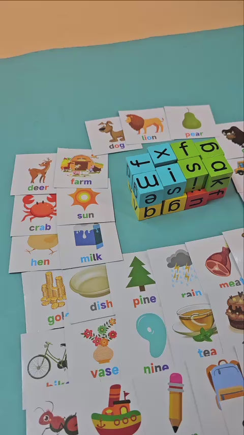 Wooden Spelling Cube Game | Fun Word Builder for Kids