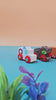 Wooden Colourful small car 1pc random design will be shipped - EKT2872