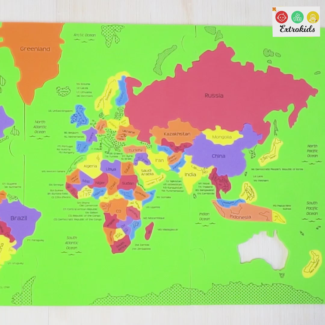 World Map Puzzle | Learn About World - EKT3766