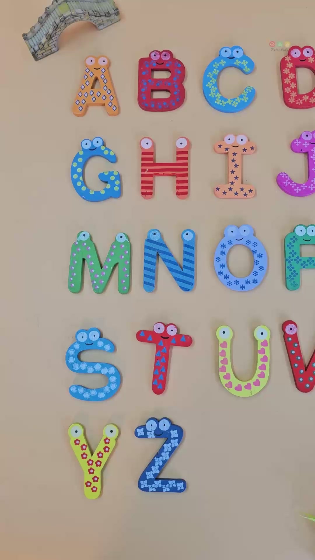 Wooden Alphabet Fridge Magnets | Cute & Educational Tool for Little Learners