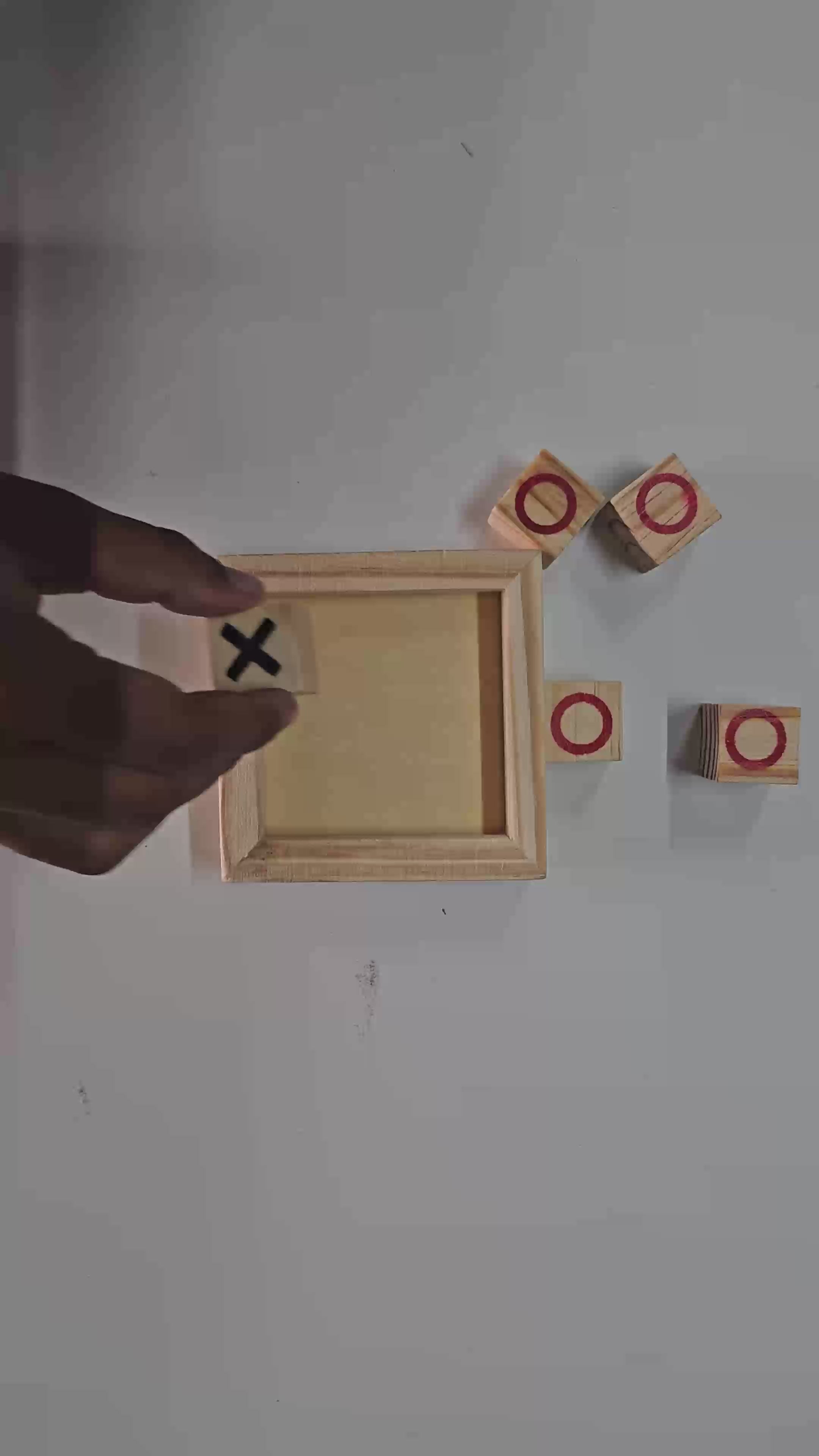 Wooden Tic-Tac-Toe Game | Compact Strategy & Travel-Friendly XO Game