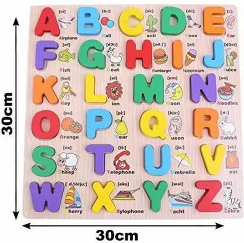 Extrokids Wooden 12X12 Capital Alphabet Board - EKT1670