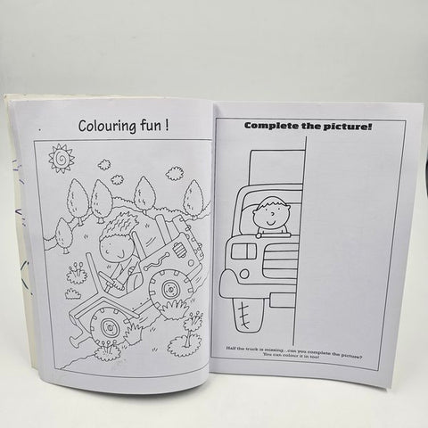 Noisy Wheels Colouring And Activity Book - BKLT40001