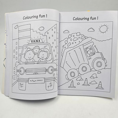 Noisy Wheels Colouring And Activity Book - BKLT40001