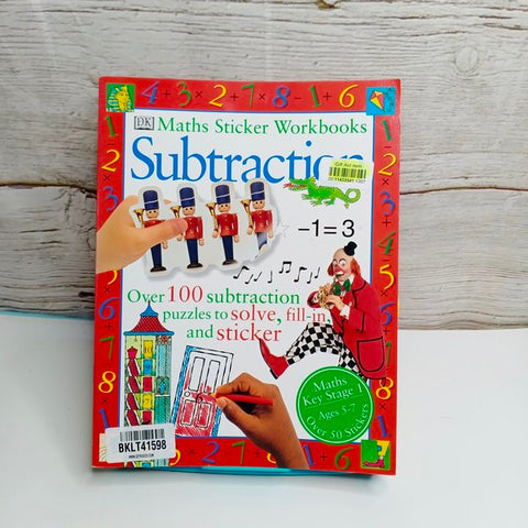 Maths Sticker Workbook Subtraction - BKLT41598
