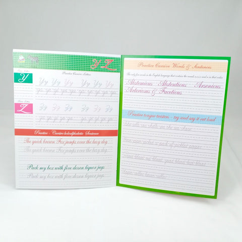 ENGLISH CURSIVE HAND WRITING WORK BOOK REUSABLE - BKN0006