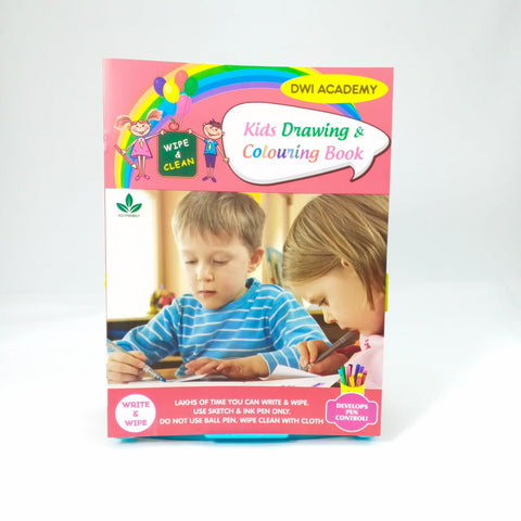 KIDS DRAWING & COLORING BOOK REUSABLE - BKN0007