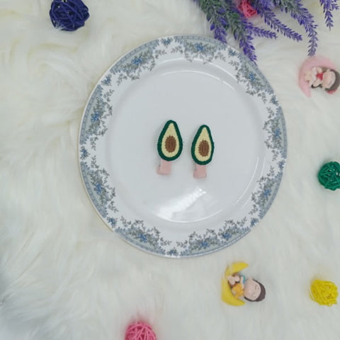 Fruits Hair Clip - small - Avacado - CTKA0119