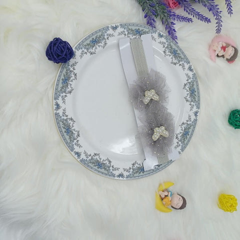 Hair Band - Cloth Type - Butterfly - Ash - CTKA0138