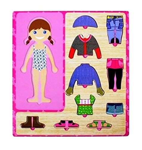 Wooden Dress-up Puzzle - Girl - EKT0001