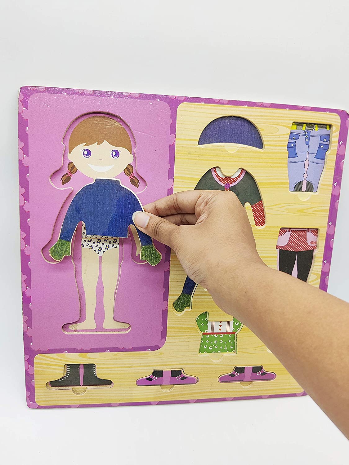 Wooden Dress-up Puzzle - Girl - EKT0001