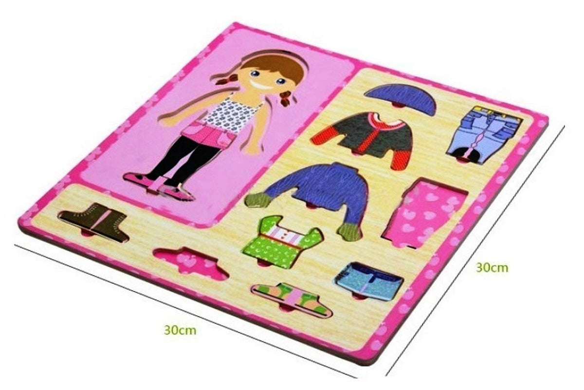 Wooden Dress-up Puzzle - Girl - EKT0001