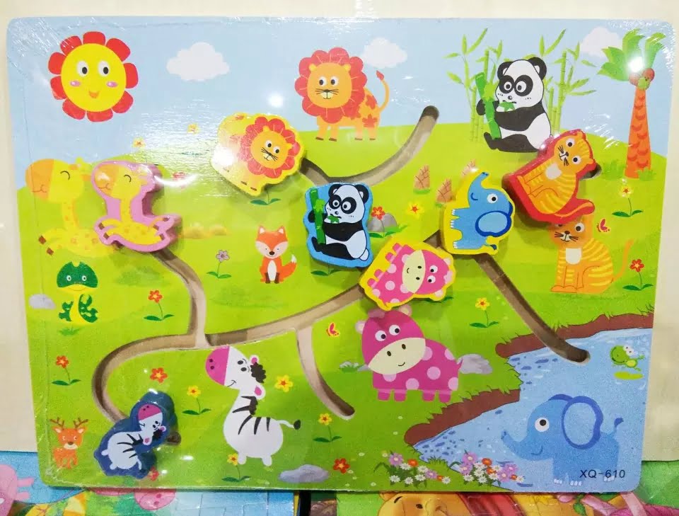 Wooden Toy Find The Path Game Puzzle For Toddlers EKT1015 Extrokids Wooden toy find the path game puzzle for toddlers ekt1015 extrokids