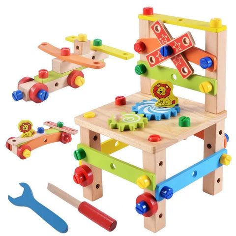 Wooden Assembling Chair Toy for kids - EKT1017
