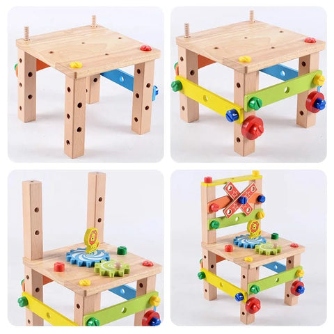 Wooden Assembling Chair Toy for kids - EKT1017