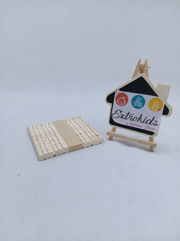 Icecream Stick for craft and Diy - Side Cut - Plain - 50 pcs - EKC1056