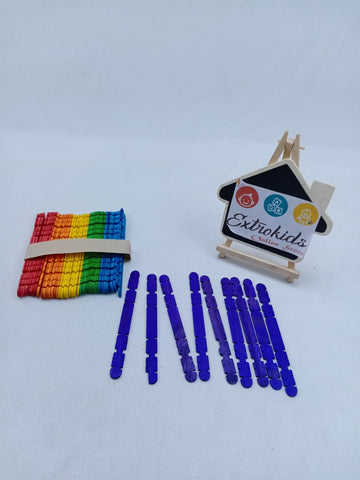 Icecream Stick for craft and Diy - Side Cut - Color - 50 pcs - EKC1057
