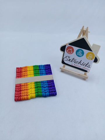 Icecream Stick for craft and Diy - Side Cut - Color - 50 pcs - EKC1057