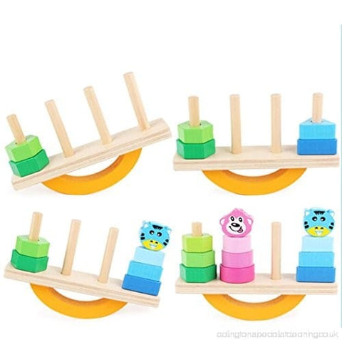 Wooden Toy - Animal Block Stacking Cum Balancing toy - EKT1074