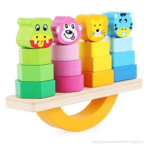 Wooden Toy - Animal Block Stacking Cum Balancing toy - EKT1074