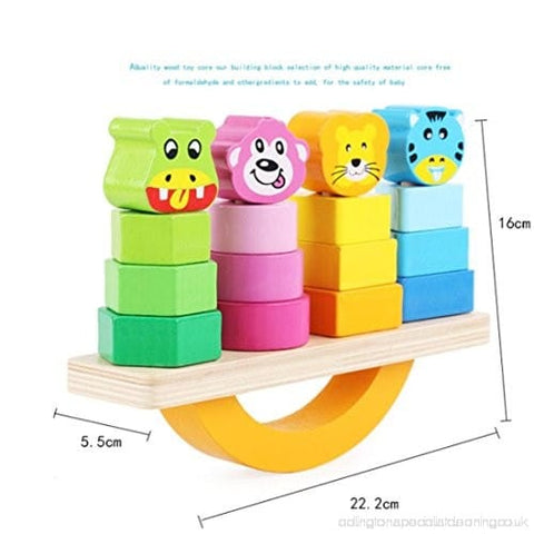 Wooden Toy - Animal Block Stacking Cum Balancing toy - EKT1074