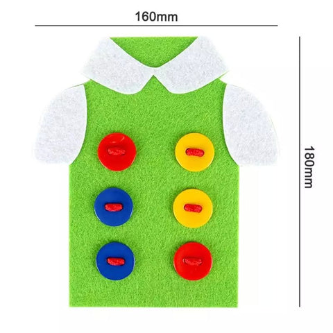 Extrokids Wooden Threading Clothes Funny Button Threading Board Rope Game Early Education Toy for Child - EKT1250