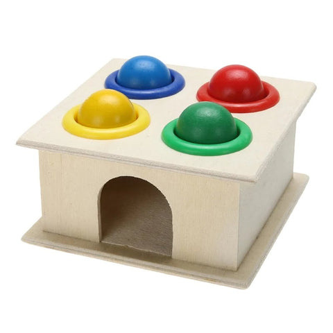 Extrokids Wooden Hammer Case (Multicolour) Pinball Montessori Early Learning Developmental Toy - EKT1288