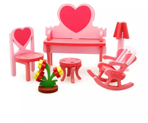 Extrokids 3D Assembling Furniture Dressing Table Puzzle Blocks Toy - EKT1296