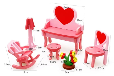 Extrokids 3D Assembling Furniture Dressing Table Puzzle Blocks Toy - EKT1296