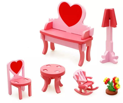 Extrokids 3D Assembling Furniture Dressing Table Puzzle Blocks Toy - EKT1296