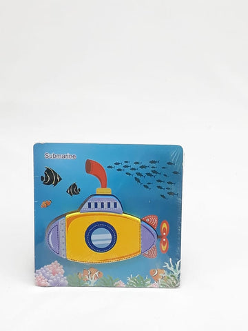 Extrokids Early Learning Wooden 6x6 puzzle board printed submarine Children Educational Montessori Toys - EKT1348