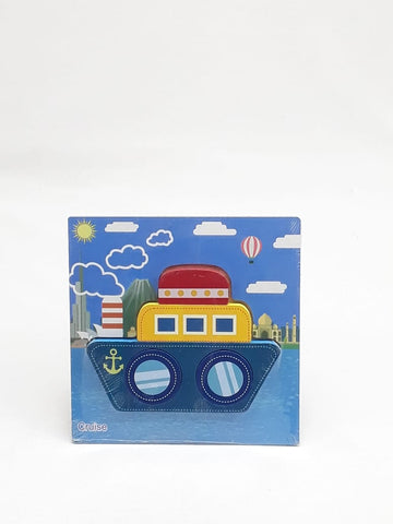Extrokids Wooden 6x6 puzzle board printed Cruise - EKT1350