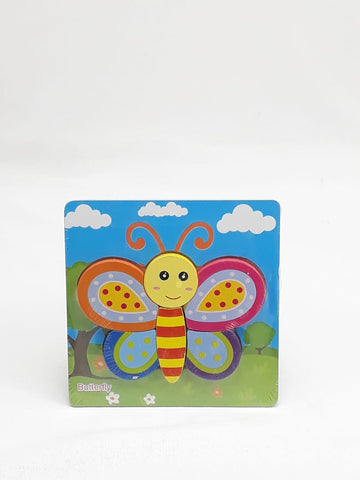 Extrokids Wooden 6x6 puzzle board printed full dotted Butterfly - EKT1366