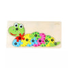 Extrokids Wooden Cartoon Puzzle board with number Hint- Snake For Baby Memory Exercise Toy - EKT1397