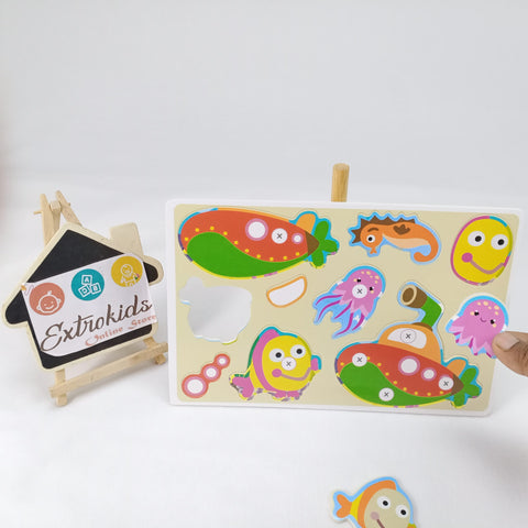 Extrokids Cartoon Animal Pair Matching Puzzle Card Game Toys for Children - EKT1411