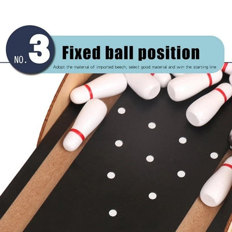 Extrokids Hot Selling Mini Desktop Bowling Game Set Wooden Kids Children Ball Board Game Toy - EKT1414