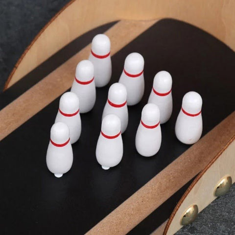 Extrokids Hot Selling Mini Desktop Bowling Game Set Wooden Kids Children Ball Board Game Toy - EKT1414