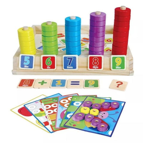 Extrokids Wooden Digital Cognitive Puzzle Intelligence Box Arithmetic Learning Box - EKT1421