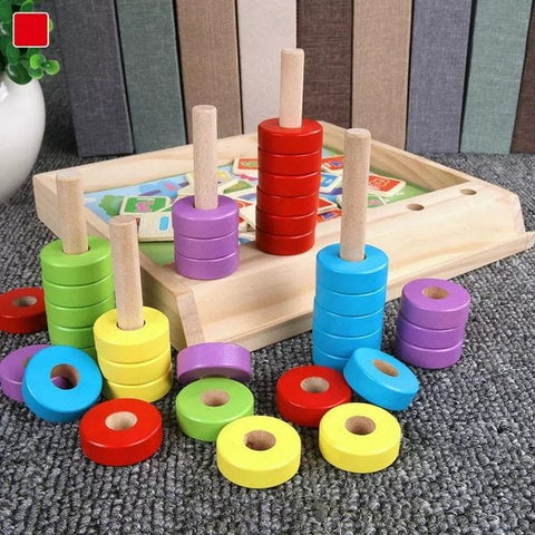 Extrokids Wooden Digital Cognitive Puzzle Intelligence Box Arithmetic Learning Box - EKT1421