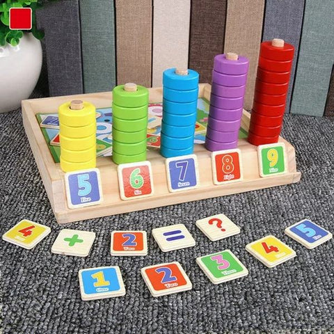 Extrokids Wooden Digital Cognitive Puzzle Intelligence Box Arithmetic Learning Box - EKT1421