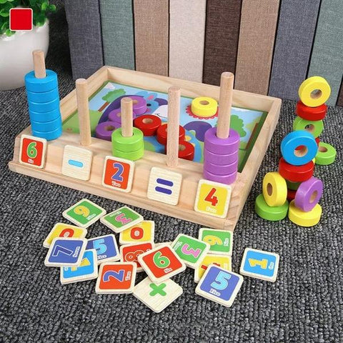 Extrokids Wooden Digital Cognitive Puzzle Intelligence Box Arithmetic Learning Box - EKT1421