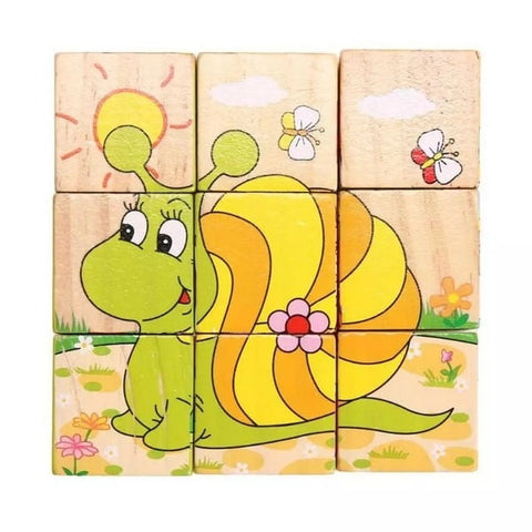 Extrokids Hand Grab Early Educational Learning Toys for Children Forest Animal 3D Jigsaw Puzzle Type2 - EKT1426