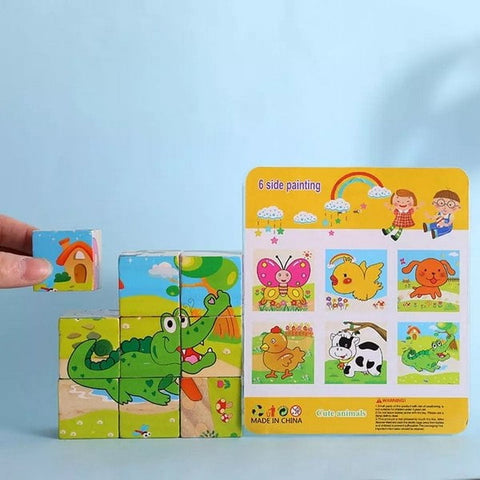 Extrokids Hand Grab Early Educational Learning Toys for Children Forest Animal 3D Jigsaw Puzzle Type2 - EKT1429