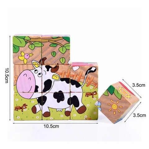 Extrokids Hand Grab Early Educational Learning Toys for Children Forest Animal 3D Jigsaw Puzzle Type2 - EKT1429