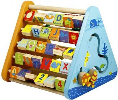 Kids Activity Triangle 5 Side Learn Shelf Math Calculation Toy (Multicolor) - EKT1453