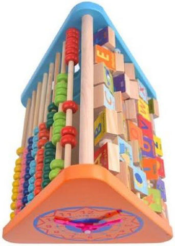 Kids Activity Triangle 5 Side Learn Shelf Math Calculation Toy (Multicolor) - EKT1453