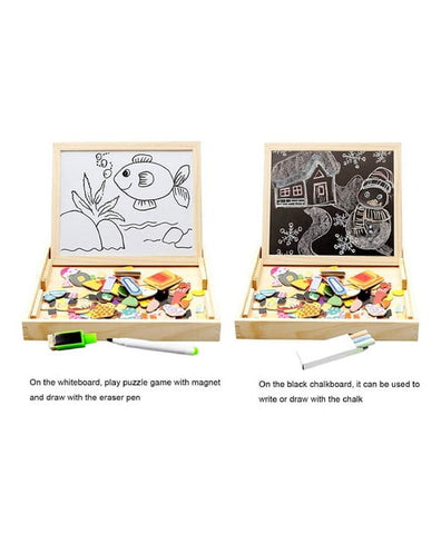 Magnetic Double Sided Educational Board - Multicolour - EKT1456