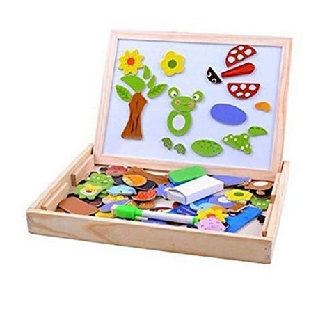 Magnetic Double Sided Educational Board - Multicolour - EKT1456