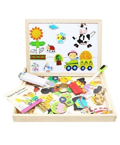 Magnetic Double Sided Educational Board - Multicolour - EKT1456