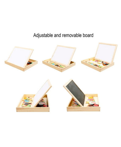 Magnetic Double Sided Educational Board - Multicolour - EKT1456